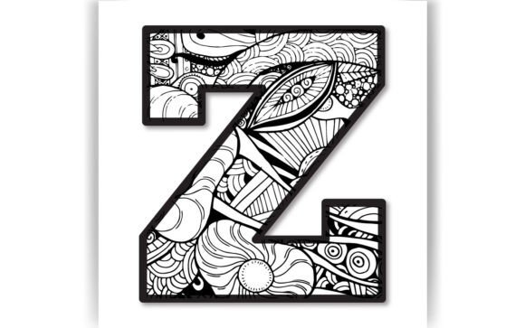 Download Decorative Z Letter Coloring Page &amp; KIDS - Kids Collection