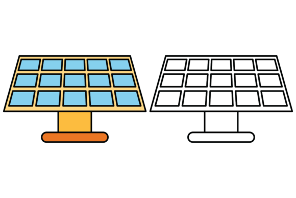 Download Coloring Solar Panel for Kids - Kids Collection