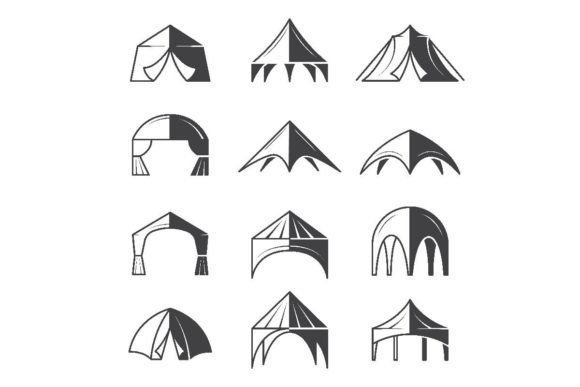 Download Tent Silhouettes. Outdoor Party Event - Outdoor party Collection