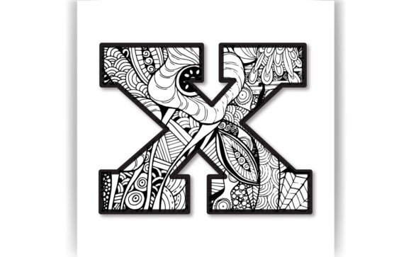 Download Decorative X Letter Coloring Page &amp; KIDS - Kids Collection