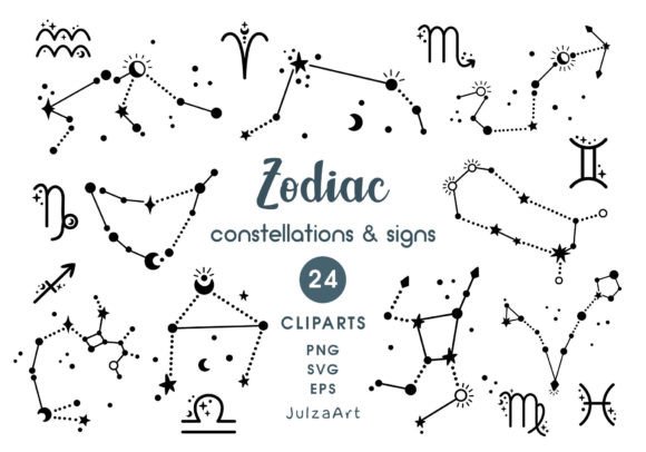 Download Zodiac Sign Svg, Zodiac Constellations - Zodiac sign Collection