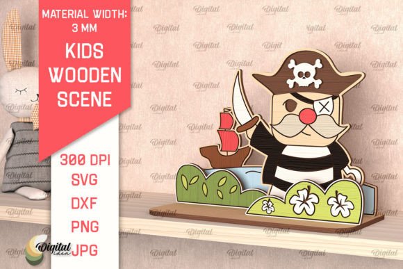 Download Pirate SVG. Kids Wooden Scene Laser Cut - Kids Collection
